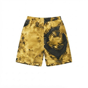 Shorts à cordon de serrage pour hommes avec logo personnalisé imprimé, style streetwear, taille élastique, marque privée OEM, 100% coton molletonné épais - Product Image 2