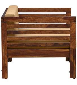 Sofá 1 Sester Hecho de Madera de Teca Sólida de Alta Calidad con Acabado Marrón para Uso en Interiores o Exteriores. - Product Image 2