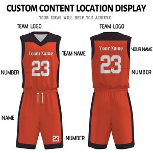 Uniforme de Baloncesto Personalizado Rojo y Negro, Uniforme de Baloncesto para el Día del Partido, Tela de Alta Calidad con Aspecto Profesional, Transpirable - Product Image 4