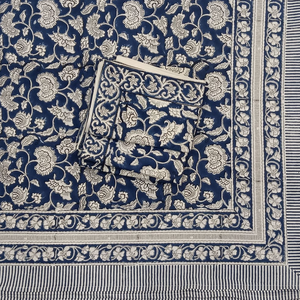 Wholesale Hand <b>Block</b> Printed Floral Classic Pure Cotton 3 PC Bedding Set King Size Soft Durable Machine Washable Home Hotel Use - Product Image 1