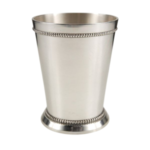 Vaso Mint Julep Clásico de Acero Inoxidable Plateado al por Mayor con Diseño de Cuentas, Vaso de Cóctel para Bar, Julep Clásico Plateado - Product Image 1