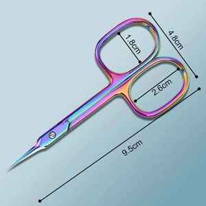 Stainless Steel Beauty Cuticle Scissors Extra-Fine Cuticle Trimmer Manicure Pedicure Curve Precise Pointed Tip Grooming <b>Kit</b> <b>Nail</b> - Product Image 3