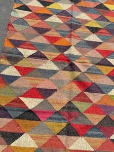Tapis Kilim Moderne Fait Main et Écologique Krafterscustom, Motif Abstrait, Laine, Acrylique, Latex, Rectangulaire, pour Salon - Product Image 6