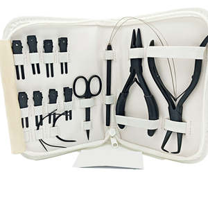 Kit complet d'outils d'extension de cheveux pour les professionnels des salons, outils et accessoires d'application de qualité supérieure pour extensions de cheveux humains - Product Image 1