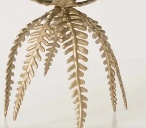 เตาเผาบัคฮูร์โลหะสีทองหรูหรา ดีไซน์รูปใบไม้ เตาเผาเครื่องหอมแบบอาหรับ เตาเผาอูด ของตกแต่งบ้าน กลิ่นหอมสำหรับฤดูใบไม้ผลิ/ฤดูใบไม้ร่วง/ฤดูร้อน - Product Image 2