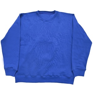 <b>Women's</b> Royal Blue Crew Neck Sweatshirt 100% Polyester Solid Color <b>Short</b> Sleeve Breathable Casual Spring Wear Regular Fit - Product Image 3