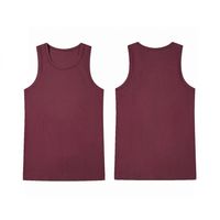 Erkek Siyah Örme Nefes Alabilen Kolsuz Atlet O-Yaka Günlük Spor Giyim Fitilli Özel Tasarım Polyester/Pamuk Tiki Taka