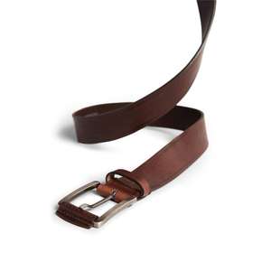 Cinturón con hebilla de latón dorado, cinturones de cuero de búfalo auténtico de primera calidad, cinturón formal de color marrón de moda para hombre, ideal para regalo. - Product Image 3