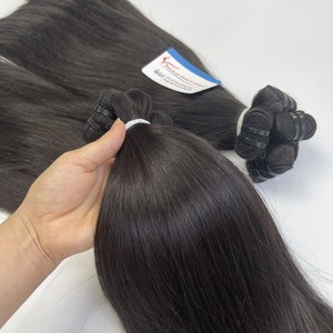 Extensiones de Cabello Humano Virgen Remy Vietnamita al por Mayor, Paquetes de Cabello Natural 100% Liso de Doble Trama de Fábrica - Product Image 6