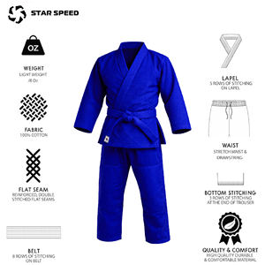 Uniforme de Artes Marciales, Trajes de Karate con Logotipo Personalizado, Judo 100% Algodón, Uniformes de MMA para Hombre - Product Image 3