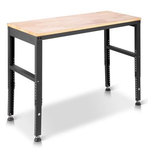 Banco de Trabajo Ajustable de 48 x 20 Pulgadas, Capacidad de 2000 Libras, Resistente, Ajuste de Altura de 28.5 a 38.3 Pulgadas, Mesa de Trabajo para Garaje - Product Image 1