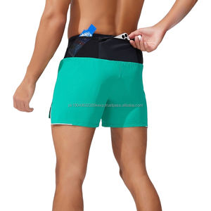 Oem <b>Mens</b> Running <b>Shorts</b> With Liner Marathon Athletic <b>Shorts</b> <b>Anti</b> <b>Chafing</b> Double Layer Design Running <b>Shorts</b> - Product Image 2