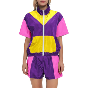 <b>High</b> Quality Women's Casual Windbreaker Short Set Stylish Jacket Shorts Lightweight Comfortable Waterproof Breathable Activewear - Product Image 4