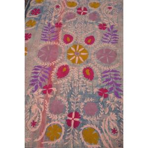 Lavinas Boho Kantha Suzani Embroidered <b>Quilt</b> Handmade Vintage Cotton Floral Eco-Friendly Washable All-Season Bedspread Home - Product Image 3