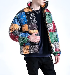 Chaqueta Acolchada Reversible con Estampado de Leopardo para Hombre, Cuello Alto, Cierre de Cremallera, Ropa de Calle de Invierno, Relleno Grueso de Poliéster - Product Image 6