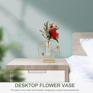 Jarrón de mesa contemporáneo de latón con diseño de pájaro y abanico, para agua, decoración para el Día de San Valentín - Product Image 2