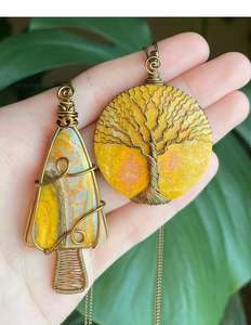 Red Resin Tree Pendant Necklace - Product Image 2