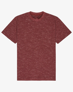 T-shirt à manches courtes rayé pour homme, coupe classique, col rond, respirant, tricoté, décontracté, 100% coton, prix bas, faible MOQ - Product Image 1