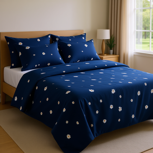 Dark Plain 210 TC Bed <b>Sheet</b> Set 8-Piece Solid Flower <b>Pattern</b> <b>Fitted</b> Flat Bed <b>Sheets</b> for Twin Size 300TC 3D for Hotel Home Use - Product Image 3