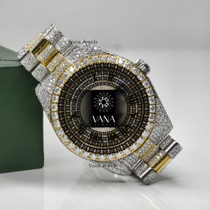 Vana Jewels Luxury Iced Out Moissanite <b>Watch</b> for <b>Men</b> Automatic Mechanical Movement Custom Stainless Steel Diamond <b>Wrist</b> <b>watch</b> - Product Image 1
