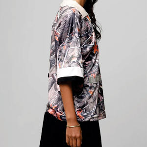 Maillot de football américain unisexe en polyester à sublimation camouflage, chemise de performance avec empiècements contrastants, streetwear, fabricant OEM en gros, États-Unis - Product Image 3