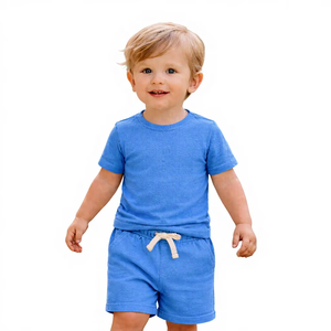 100% Organic Cotton Baby Boys Top and Bottom Set Customized Soft Breathable Skin Friendly Infant Wear Daily Comfort Outfit - Product Image 1