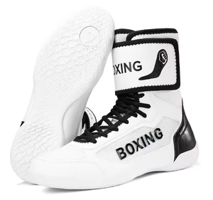 Calzado de boxeo para hombre, de caña alta, con cordones, parte superior de malla, suela de goma, para entrenamiento de combate, para gimnasio y ring. - Product Image 4