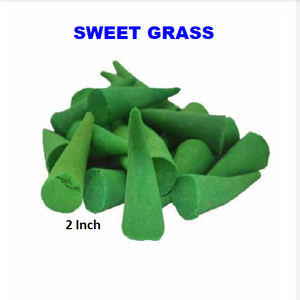 Cônes d'encens Sweetgrass naturels Fourniture en gros de cônes d'encens de meilleure marque (vert) - Product Image 1