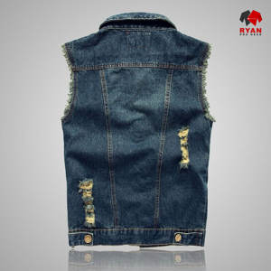 Gilet en jean personnalisé Ryan Pro Gear pour hommes, tissu confortable et respirant avec logo personnalisé - Product Image 4