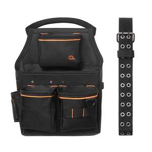 Professional Heavy Duty 14-Pocket Tool Belt Pouch Adjustable Utility Work Bag for Electrician Construction-Fits Waist 32-50 - Product Image 1