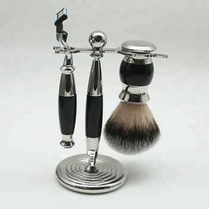 Top Quality <b>Shaving</b> Brush Gift Set Stand Synthetic Knot <b>Shaving</b> Brush Set Grooming <b>Kit</b> for <b>Men</b> - Product Image 5