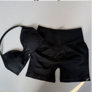 Ensemble de sport 2 pièces pour femme, style vintage, soutien-gorge de sport, sous-vêtements de yoga, leggings courts, séchage rapide, vêtements de sport pour le vélo et la course à pied - Product Image 6