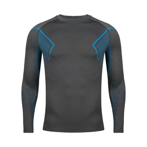 Survêtement de compression pour homme avec logo personnalisé, respirant, anti-plis, séchage rapide, extensible, en Spandex/Nylon, pour la gym, le sport et le fitness, OEM - Product Image 2