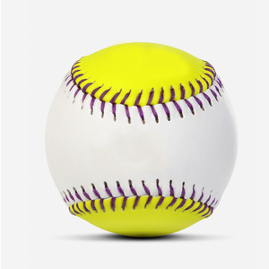 Durable Synthetic Leather Baseball Flat Seam Pitching Machine <b>Ball</b> Cork and Rubber Center Baseball High Elasticity League Game - Product Image 3