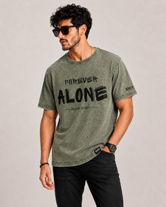 เสื้อยืดผู้ชายซักกรดผ้าฝ้ายแบบลำลองสไตล์สตรีทแบบ100% เสื้อยืดซักกรดใส่ได้พอดีตัวเป็นมิตรกับสิ่งแวดล้อม - Product Image 4
