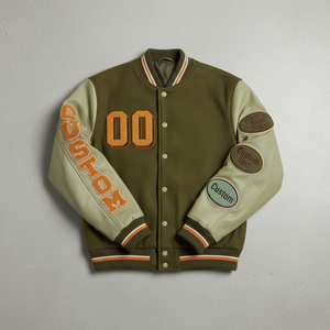 Veste de baseball d'hiver personnalisée avec logo, style universitaire, broderie chenille, fermeture éclair, style décontracté - Product Image 4