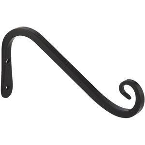 Support mural classique en fonte pour pot de fleurs à extrémité ronde, résistant à la rouille, revêtement poudré, simple niveau - Product Image 1