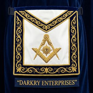 Fabricante Personalizado de Delantales Masónicos con Bordado de Hilos de Oro y Plata, Fábrica de Regalía, Venta al por Mayor, Uniformes de Logia a Medida, Servicio OEM ODM - Product Image 5