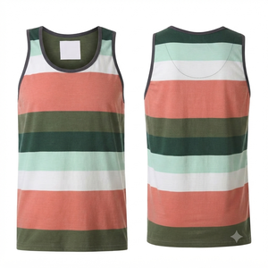 Débardeur de sport pour homme en polyester/coton, style streetwear, pour l'été, respirant et écologique, avec logo tricoté sur le devant - Product Image 4