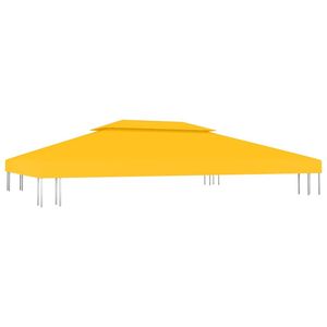 Couverture supérieure de gazebo jaune à 2 niveaux 13,1'x9,8' 1 oz/pied Accessoire pour auvent et pergola - Product Image 2