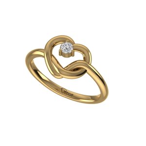 แหวนเพชรทรงกลมเจียระไนแบบ Perfect Round Cut เพชรเลี้ยงในห้องปฏิบัติการ เงินแท้ 925 ทอง 9 กะรัต, 14 กะรัต, 18 กะรัต แหวนเพชรสำหรับผู้หญิง แหวนหมั้น - Product Image 4