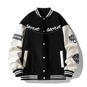 Veste universitaire personnalisée en gros pour hommes, style Y2K streetwear, veste réversible B2B pour hommes, veste tendance - Product Image 3