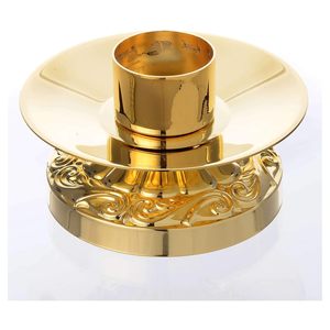 Support de bougie décoratif en métal finition or pour la décoration de la maison, centre de table, porte-bougie chauffe-plat - Product Image 2