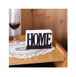 Home Letter Metal Napkin <b>Holder</b> Decorative Tabletop <b>Tissue</b> Organizer Stylish <b>Kitchen</b> Dining Display Stand - Product Image 1
