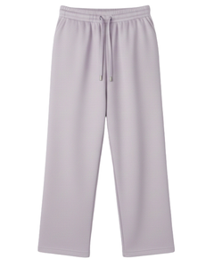 Pantalones de chándal anchos de lavanda para mujer, con cintura elástica y cordón, pantalones de descanso informales de ajuste holgado, fabricante OEM para suministro a granel personalizado - Product Image 1