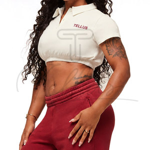 Camiseta de punto informal para mujer, ajuste ceñido, largo regular, proveedor de ropa urbana personalizada, camisetas en oferta, algodón transpirable - Product Image 4