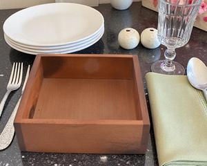 Luxury Wooden Napkin Holder Natural Grain Finish Handmade <b>Tissue</b> Organizer for Dining Table - Product Image 5