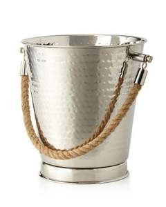 Cubo de hielo decorativo grande de metal para enfriar champán, vino y cerveza, con asa resistente y acabado premium. - Product Image 5