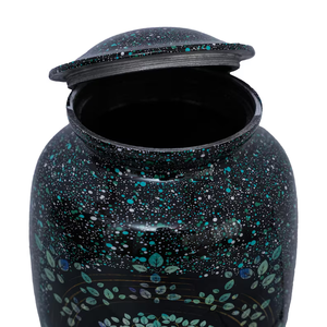 Metal Cremation Urn Adult Ashes <b>Memorial</b> Jar Tree of Life <b>Keepsake</b> Crematory Urn With Velvet Drawstring Bag - Product Image 2