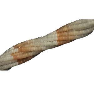 Increíbles cuentas de cuarzo en forma de rondelle plana con tonalidad de melocotón, cuentas de piedra preciosa Heishi de cuarzo con tonalidad de melocotón, artesanía para la fabricación de joyas. - Product Image 5